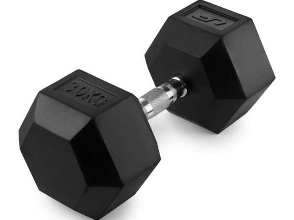 Hantla żeliwna gumowana HEX 30 kg - UpForm