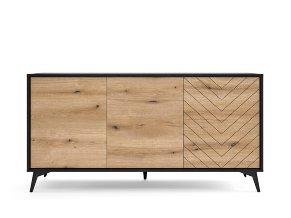 Komoda Diamond K154 | Piaski | Dąb Evoke / Czarny