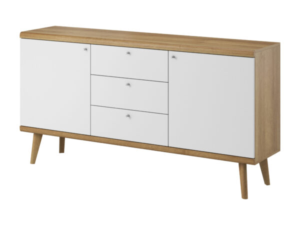 Komoda Primo PKSZ160 | Piaski | Biały/Dąb Riviera