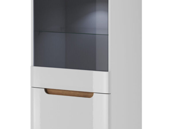 Witryna Nordi NWT53 | Oświetlenie LED | Piaski | Biały