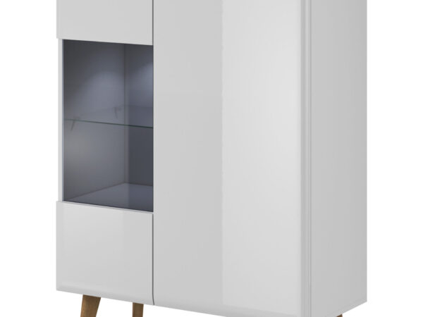 Witryna Nordi NWT90 | Oświetlenie LED | Piaski | Biały