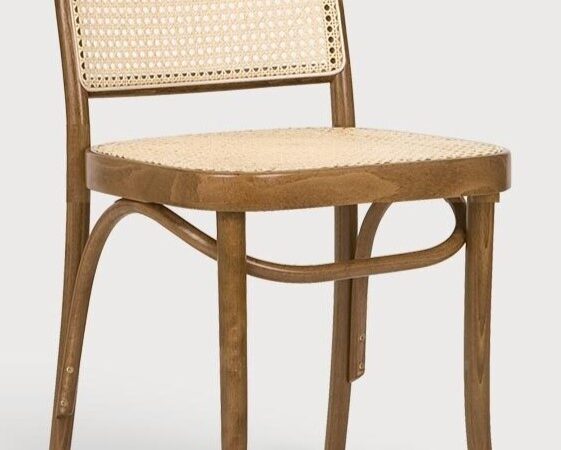 Krzesło drewniane CLASSIC bukowe oparcie i siedzisko mata Paged ( A-8137 )