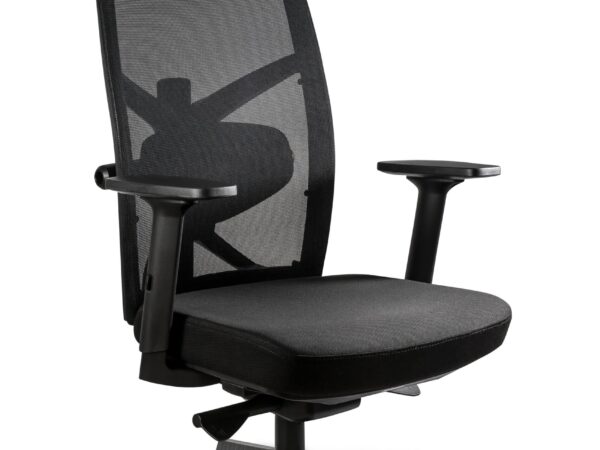 Fotel biurowy Tune, ergonomiczny, siatka/tkanina biały lub szary Unique