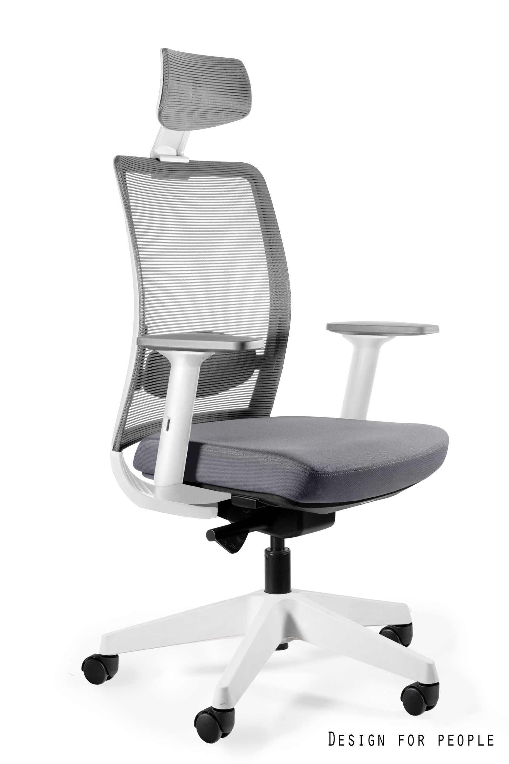 Fotel biurowy Anggun, ergonomiczny, siatka/tkanina szary lub czarny Unique - obrazek 2