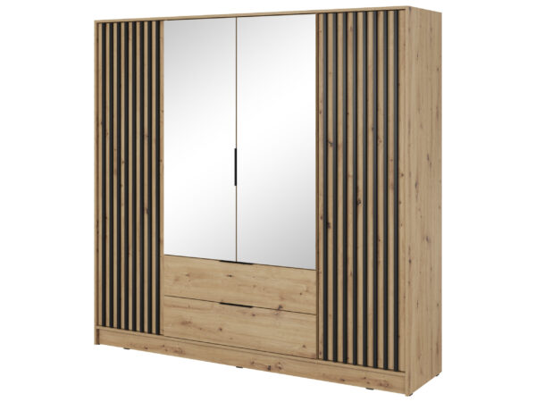 Szafa czterodrzwiowa z lustrem NELLY 4D | Piaski | Kolor do wyboru