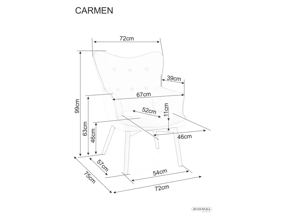 Fotel Carmen Velvet - obrazek 14