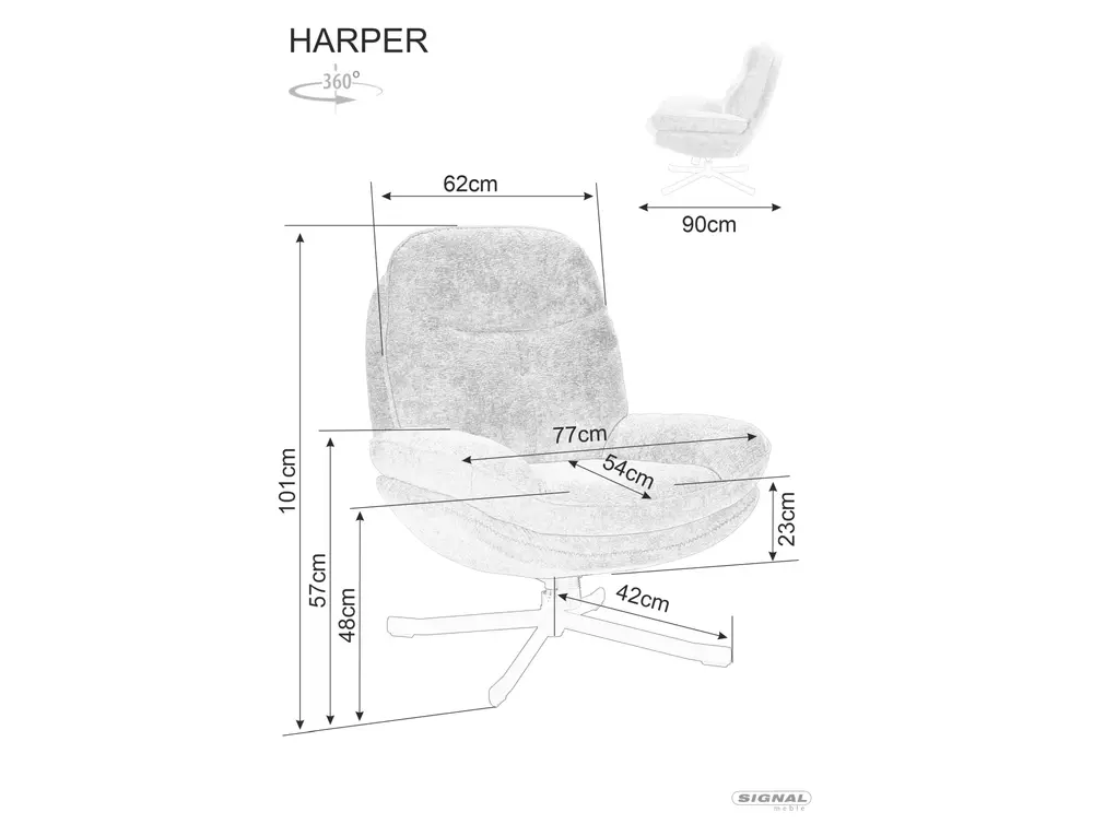 Fotel Harper, 4 kolory - obrazek 13