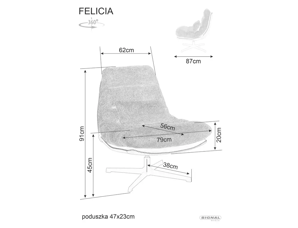 Fotel Felicia Raven, 4 kolory - obrazek 14