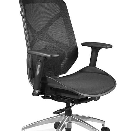 Fotel biurowy HERO, ergonomiczny, siatka lub tkanina, kolory Unique