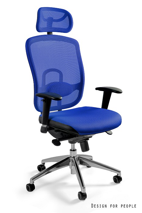 Fotel biurowy VIP, ergonomiczny, siatka/tkanina, 7 kolorów, Unique - obrazek 16