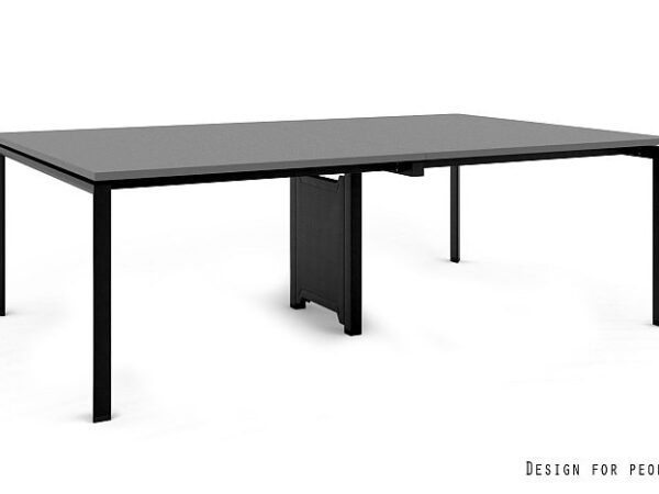 Biurko pracownicze BENCH PASON Workstation 4, czarny stelaż, 2 blaty