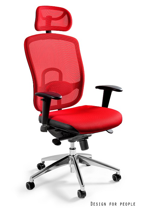 Fotel biurowy VIP, ergonomiczny, siatka/tkanina, 7 kolorów, Unique - obrazek 18