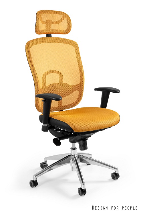 Fotel biurowy VIP, ergonomiczny, siatka/tkanina, 7 kolorów, Unique - obrazek 8