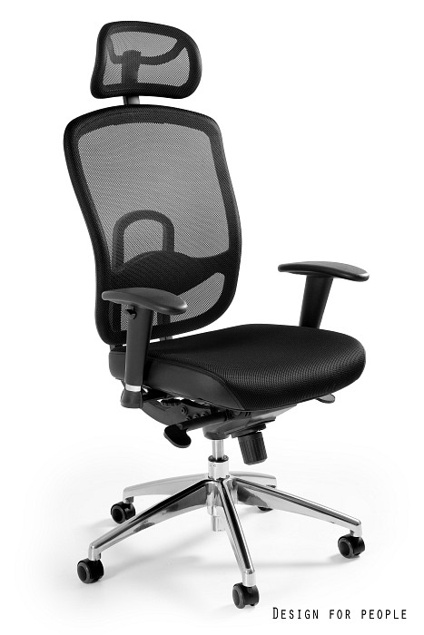 Fotel biurowy VIP, ergonomiczny, siatka/tkanina, 7 kolorów, Unique - obrazek 5
