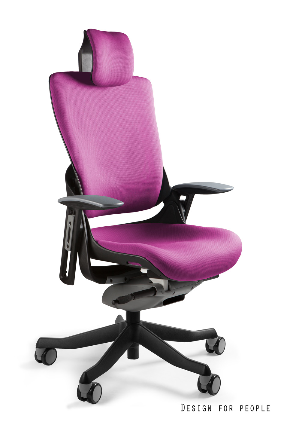 Fotel ergonomiczny WAU 2 czarny, tkanina 18 kolorów Unique - obrazek 3