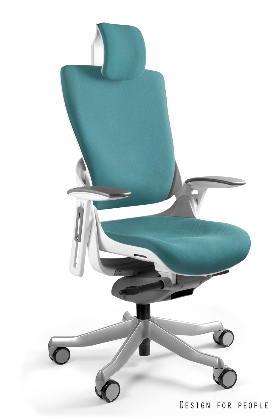 Fotel ergonomiczny WAU 2 biały, tkanina 18 kolorów Unique - obrazek 7