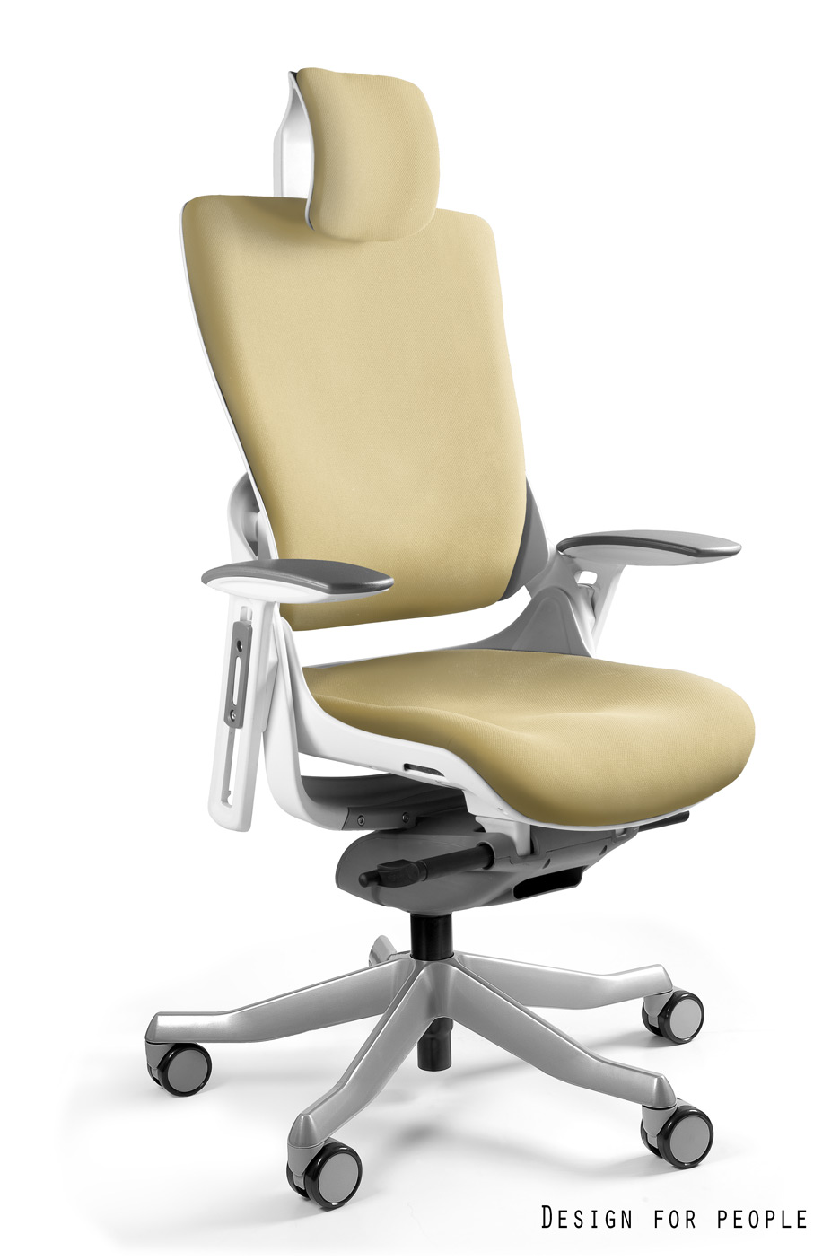 Fotel ergonomiczny WAU 2 biały, tkanina 18 kolorów Unique - obrazek 13