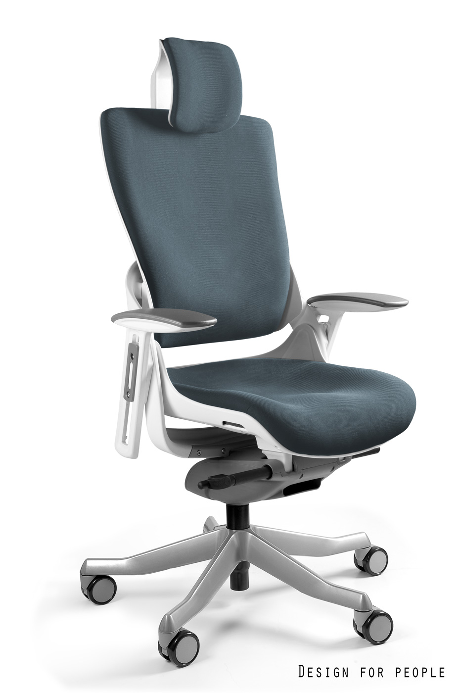 Fotel ergonomiczny WAU 2 biały, tkanina 18 kolorów Unique - obrazek 3