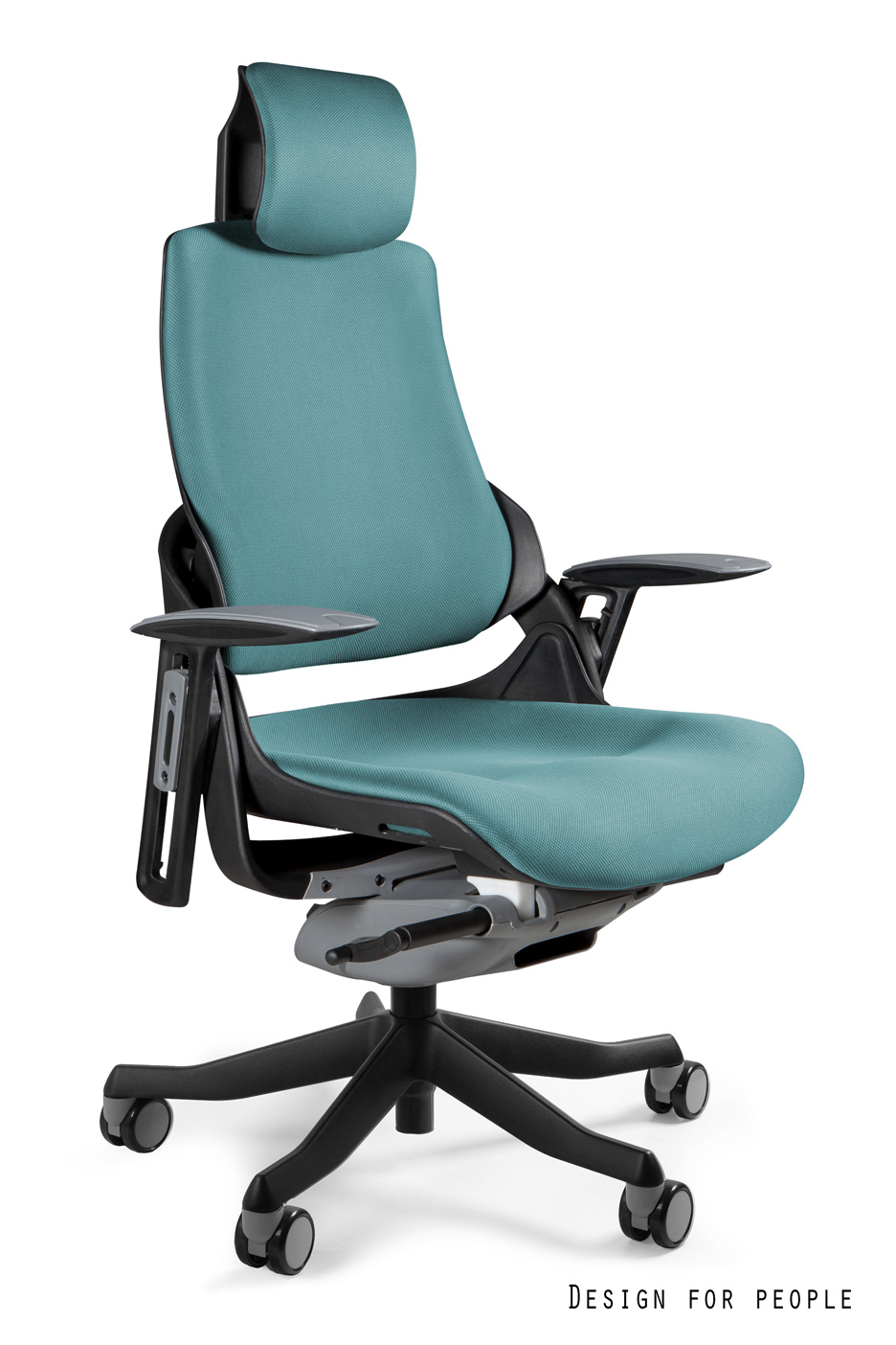 Fotel ergonomiczny WAU czarny, tkanina 18 kolorów, Unique - obrazek 3