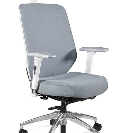 Fotel biurowy HERO, ergonomiczny, tkanina, szary, Unique