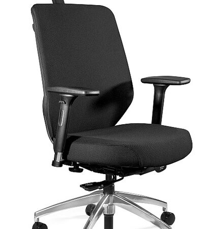 Fotel biurowy HERO, ergonomiczny, tkanina, czarny Unique