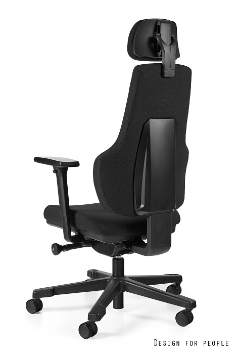 Fotel biurowy N9, ergonomiczny, tkanina, czarny Unique - obrazek 2