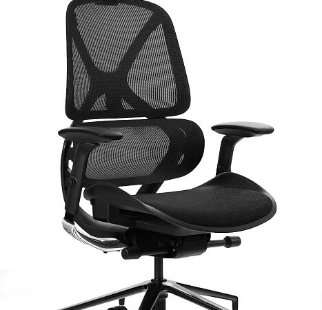 Fotel biurowy AREO-X, ergonomiczny, siatka/siatka, czarny lub szary Unique