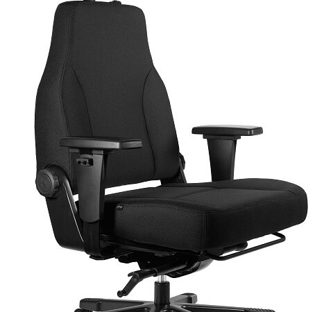Fotel Unique Premium TURBO 24/7, ergonomiczny, obrotowy, regulowane podłokietniki, tkanina, czarny Unique