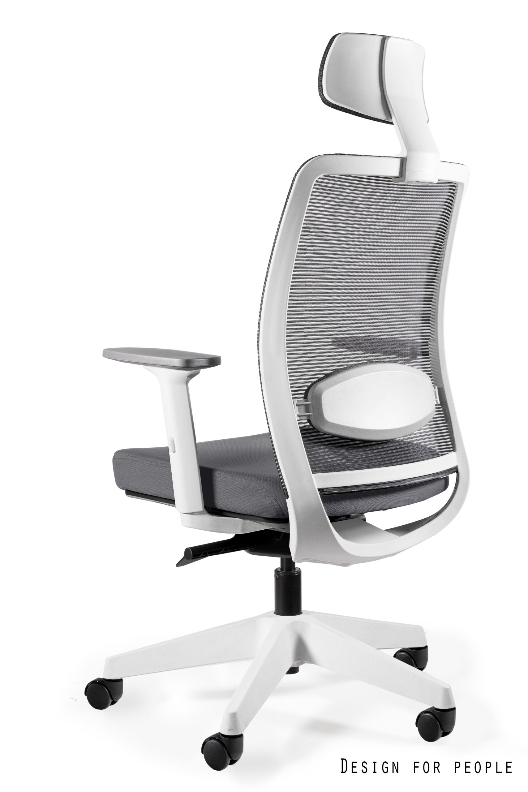 Fotel biurowy Anggun, ergonomiczny, siatka/tkanina szary lub czarny Unique - obrazek 3