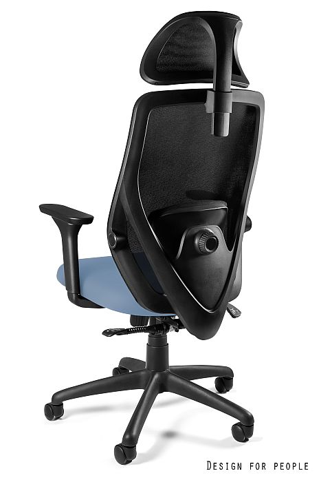 Fotel biurowy Chester-BST, ergonomiczny, siatka na oparciu, eko-skóra na siedzisku Unique - obrazek 8