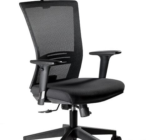 Fotel biurowy Ergonic, ergonomiczny, siatka/tkanina, Unique