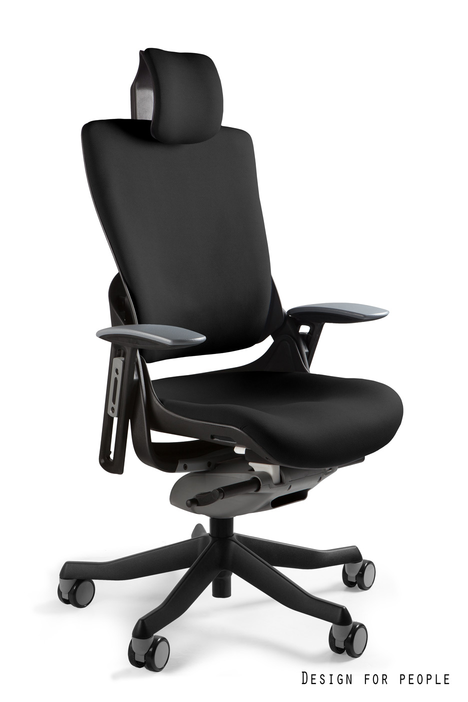 Fotel ergonomiczny WAU 2 czarny, tkanina 18 kolorów Unique