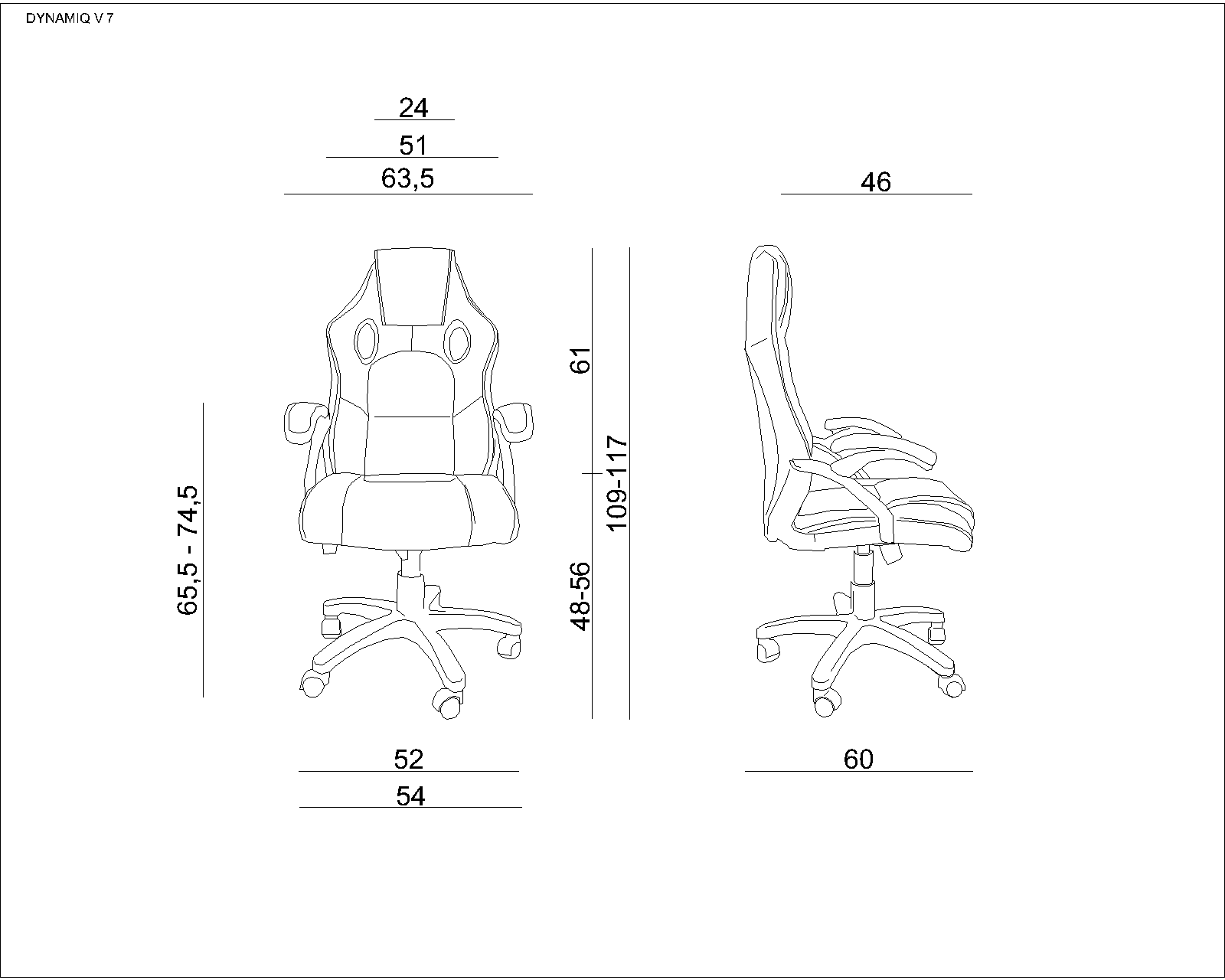 Fotel gamingowy DYNAMIQ V7, Unique - obrazek 5