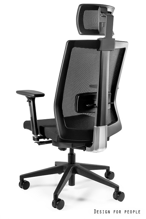 Fotel biurowy Scope, ergonomiczny, siatka/tkanina, czarny Unique - obrazek 2
