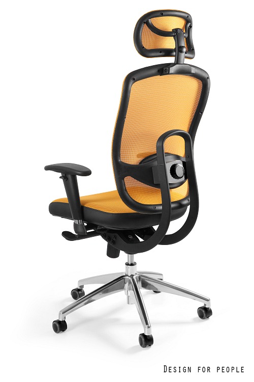 Fotel biurowy VIP, ergonomiczny, siatka/tkanina, 7 kolorów, Unique - obrazek 9