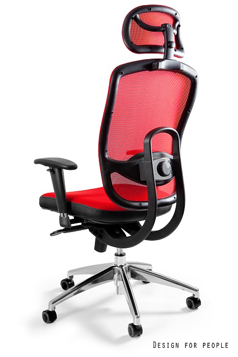 Fotel biurowy VIP, ergonomiczny, siatka/tkanina, 7 kolorów, Unique - obrazek 19