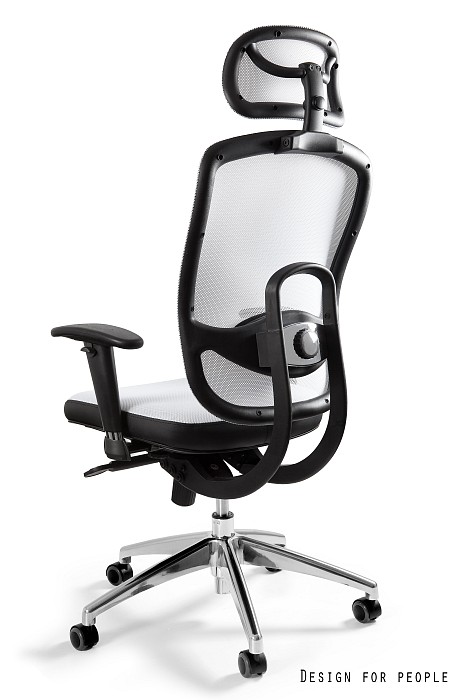 Fotel biurowy VIP, ergonomiczny, siatka/tkanina, 7 kolorów, Unique - obrazek 4
