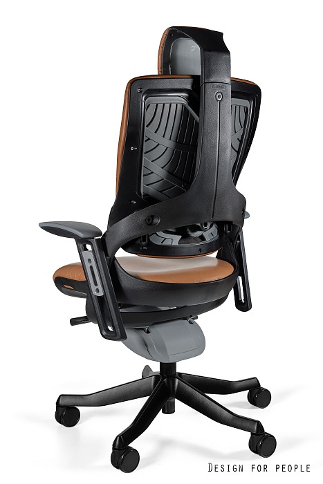 Fotel ergonomiczny WAU 2 czarny, Skóra naturalna, Unique - obrazek 2