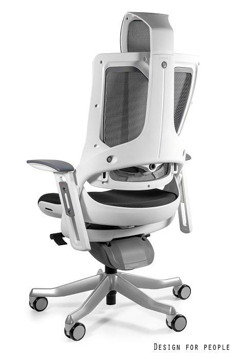 Fotel ergonomiczny WAU 2 biały stelaż, siatka/tkanina kolory Unique - obrazek 2