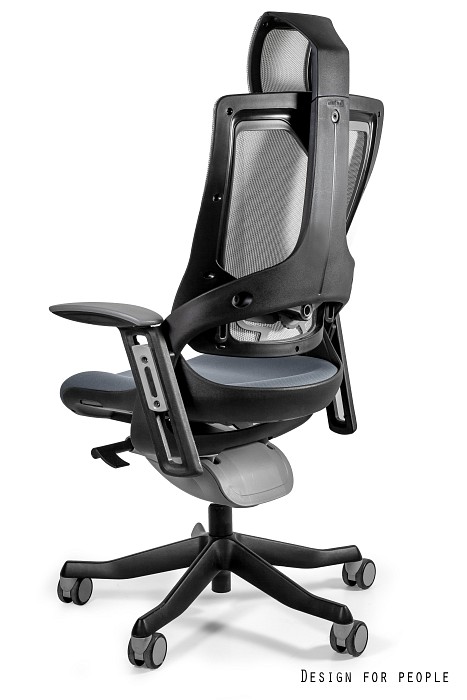 Fotel ergonomiczny WAU 2 czarny stelaż, siatka/tkanina kolory, Unique - obrazek 2