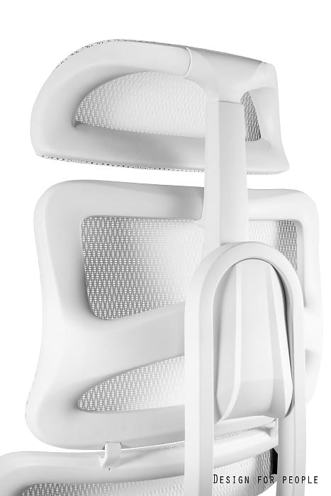 Fotel biurowy Ergotech, ergonomiczny, siatka, biały Unique - obrazek 3