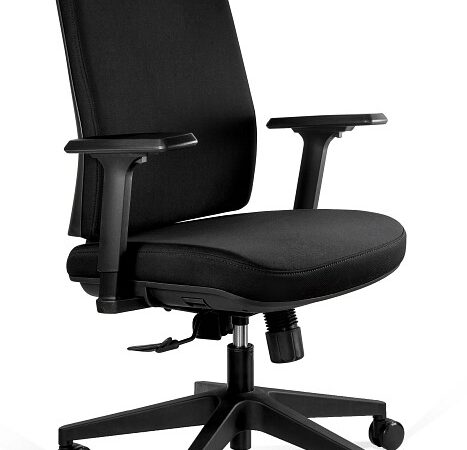 Fotel biurowy Shell Low, ergonomiczny, tkanina, czarny, Unique