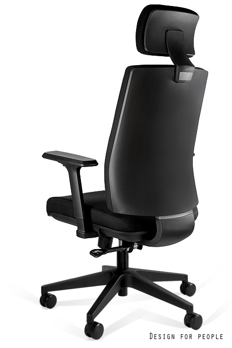 Fotel biurowy Shell, ergonomiczny, tkanina, czarny, Unique - obrazek 2