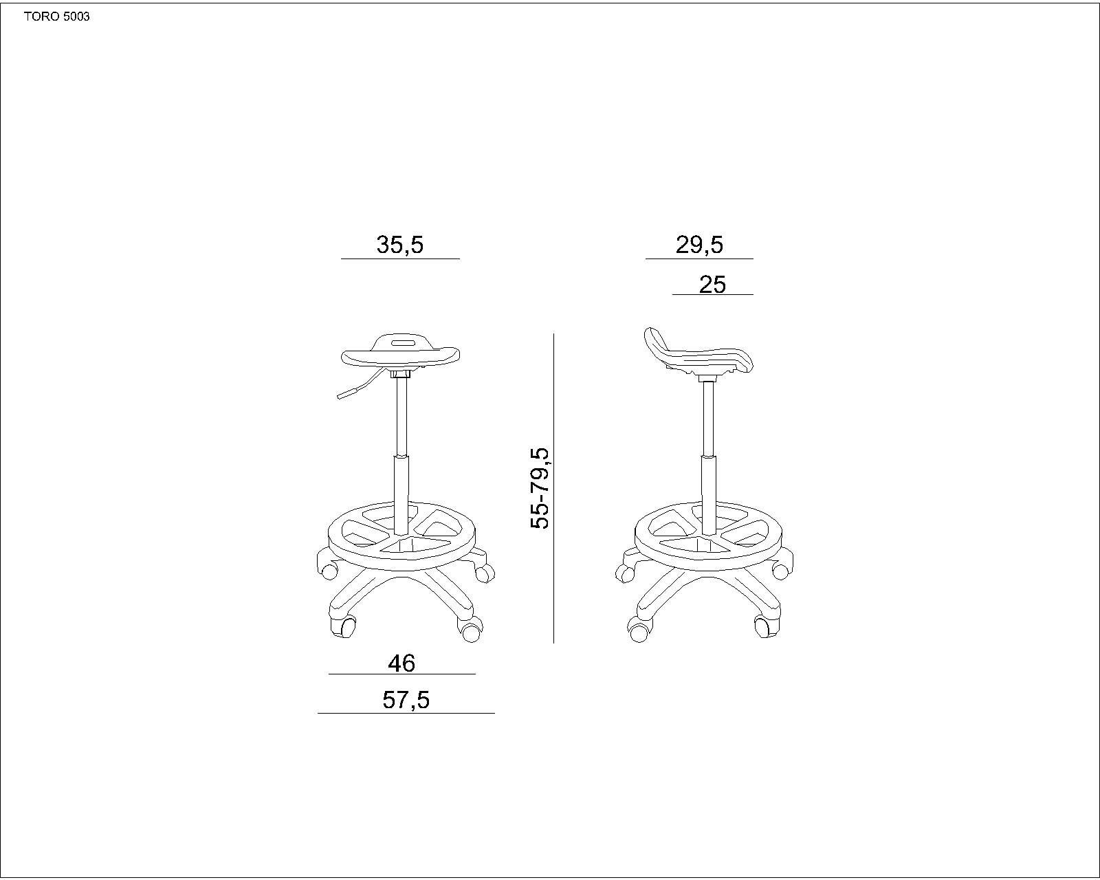 Krzesło laboratoryjne TORO Unique - obrazek 3