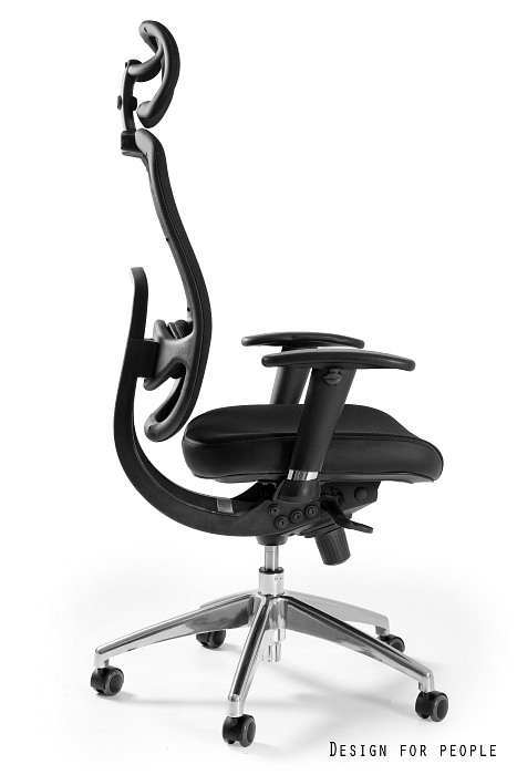 Fotel biurowy VIP, ergonomiczny, siatka/tkanina, 7 kolorów, Unique - obrazek 2