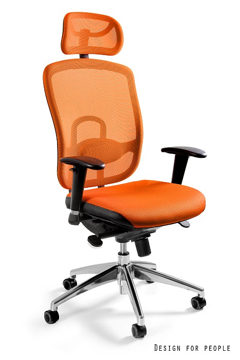 Fotel biurowy VIP, ergonomiczny, siatka/tkanina, 7 kolorów, Unique - obrazek 14